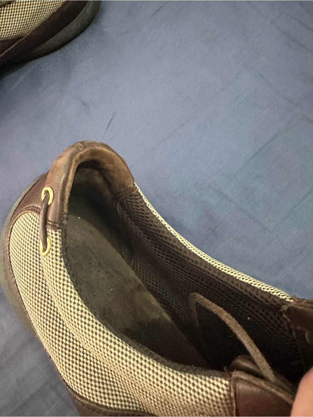 Bally Brown Leather & Beige Mesh Slip-On Loafers - Picture 8 of 9